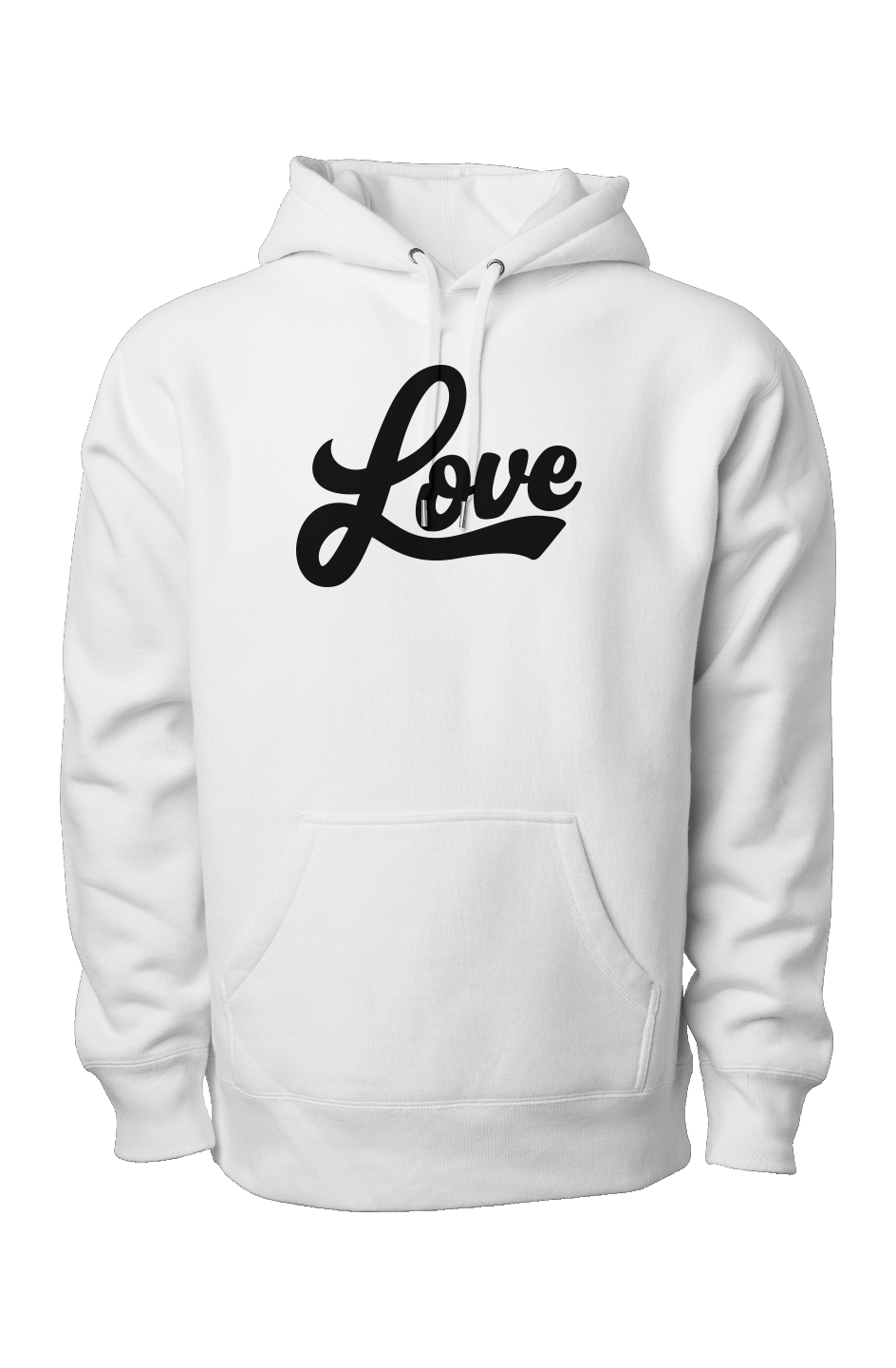 LOVE Script Premium Heavyweight Cross Grain Hoodie