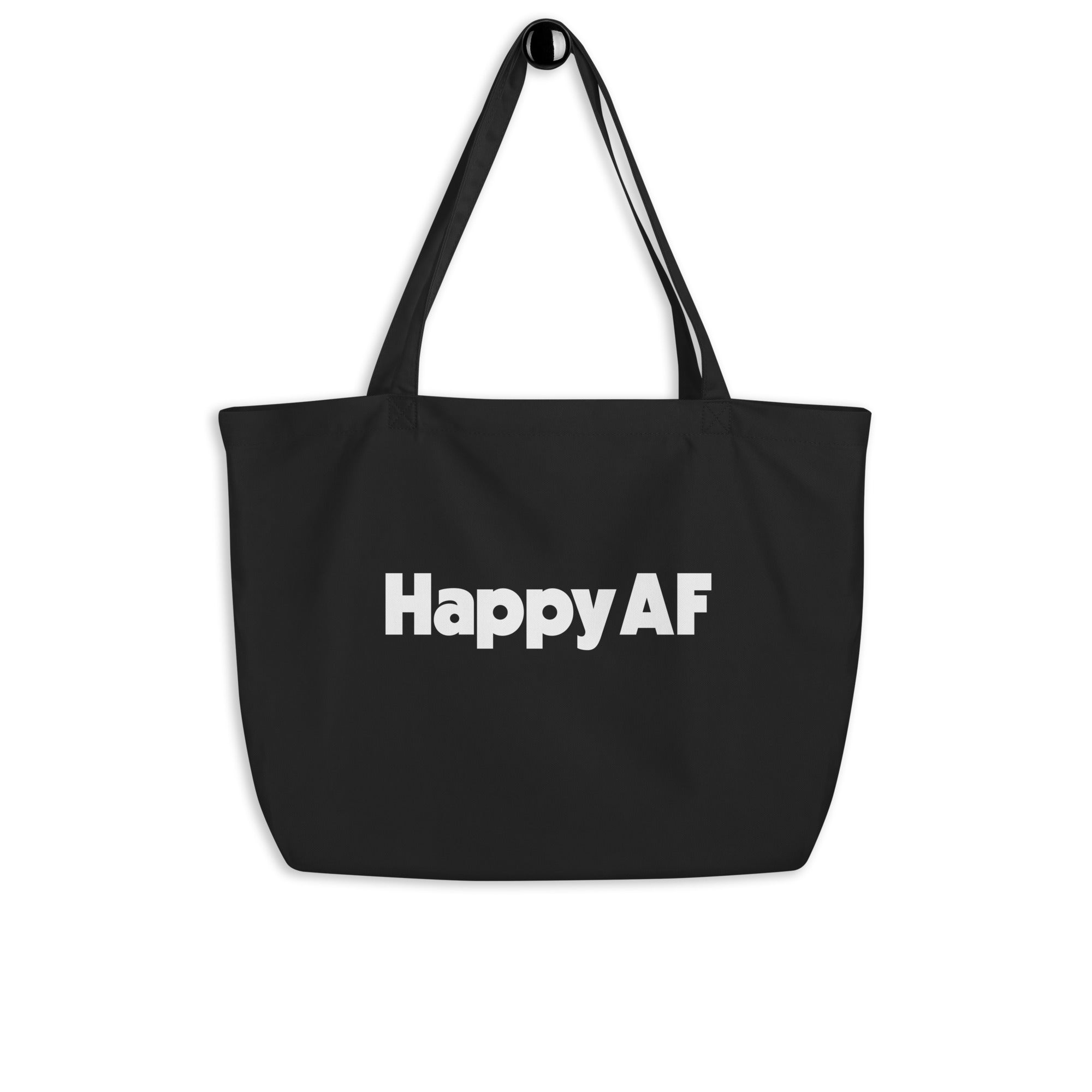 MAKELOVE™ Happy AF Large Organic Tote Bag