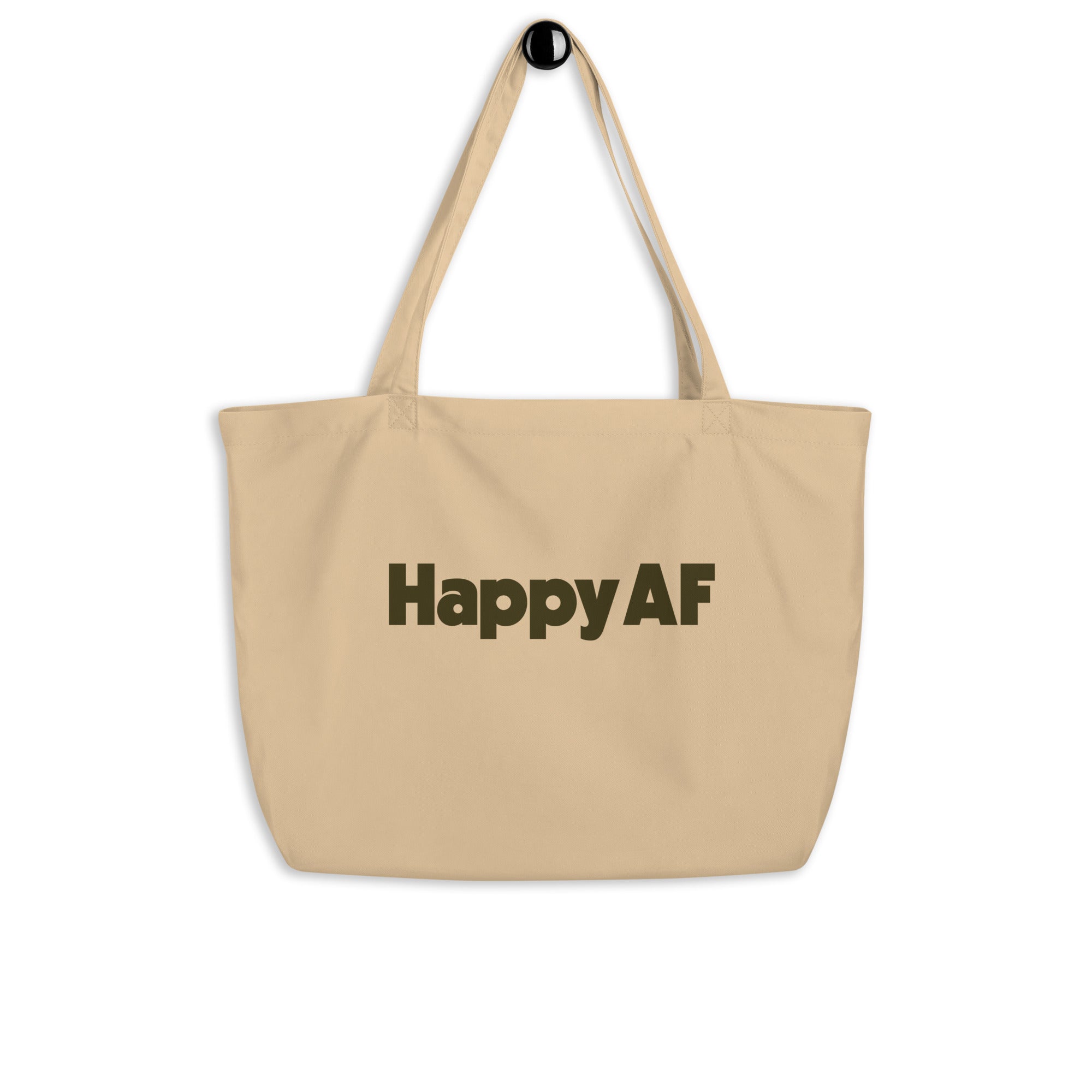 MAKELOVE™ Happy AF Large Organic Tote Bag