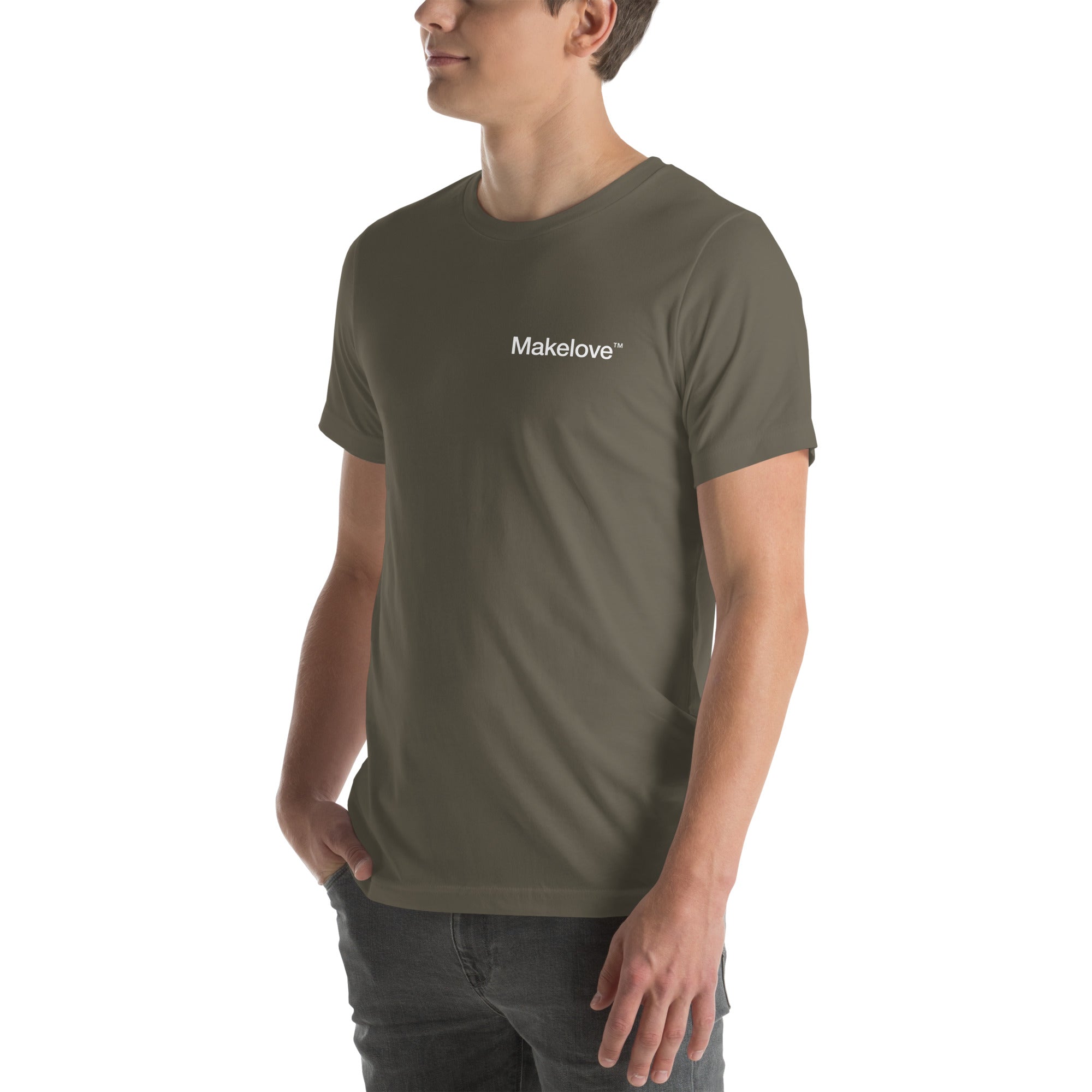 MAKELOVE™ Left Chest Helvetica Logo Unisex T-Shirt