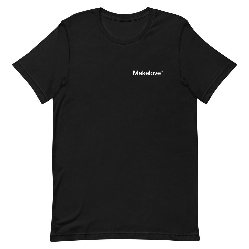 MAKELOVE™ Left Chest Helvetica Logo Short-Sleeve Unisex T-Shirt